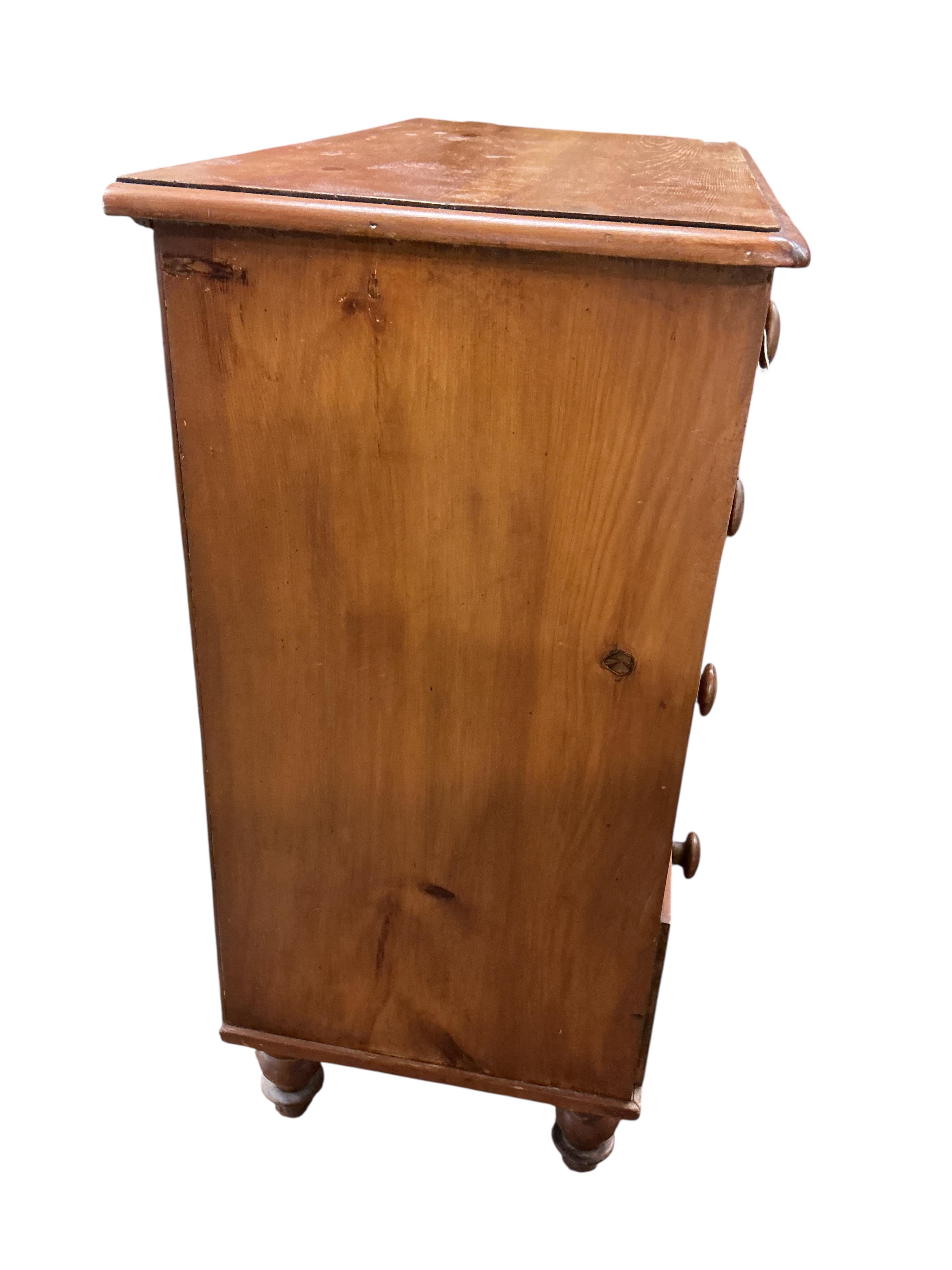 A Victorian stained pine chest, width 96cm, depth 47cm, height 97cm
